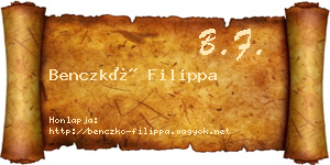 Benczkó Filippa névjegykártya